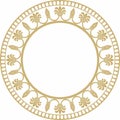 Vector round golden national persian ornament.