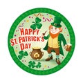 Round logo Happy St. Patrick`s day