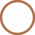 Vector round Indian patterns. National circle ornaments, borders, frames. colored decorations of the peoples of South America Royalty Free Stock Photo