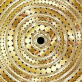 Vector Round Lovely Gold Concentric Pattern