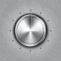 Vector round metal power button Royalty Free Stock Photo