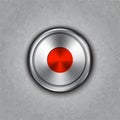 Vector round metal record knob Royalty Free Stock Photo