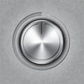 Vector round metal volume button