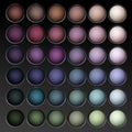 Vector Round MultiColored Eye Shadows palette Royalty Free Stock Photo