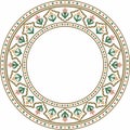 Vector round national colored ornament of ancient Persia.