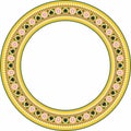 Vector round national Indian ornament.