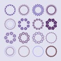 Vector round ornament set Royalty Free Stock Photo