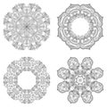 Vector round ornaments. Royalty Free Stock Photo