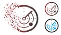 Sparkle Pixel Halftone Round Radar Icon