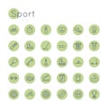 Vector Round Sport Icons Royalty Free Stock Photo