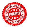 Vector round stamp PRIORITY Royalty Free Stock Photo