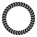 Vector round tire track Royalty Free Stock Photo