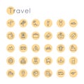 Vector Round Travel Icons
