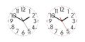 Vector Round Wall Office Clock Face Set, Design Template Isolated. Dial of Wall Clock for Branding, Advertise Isolated Royalty Free Stock Photo