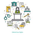 Defend Your Rights - round concept