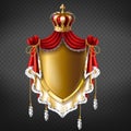 Vector royal coat of arms - crown, shield