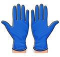 Vector rubber gloves isolated design