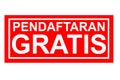 Rubber Stamp Effect Pendaftaran Gratis Free Registration in Indonesia Language