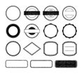 Vector rubber stamp template illustration set Royalty Free Stock Photo