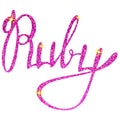 Ruby name lettering tinsels