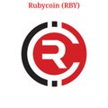 Vector Rubycoin RBY logo Royalty Free Stock Photo