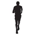 Vector runner silhouette, front view