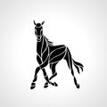Vector Running Horse Abstract Silhouette eps10 clipart Royalty Free Stock Photo