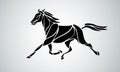 Vector Running Horse Abstract Silhouette eps10 clipart Royalty Free Stock Photo