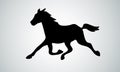 Vector Running Horse Abstract Silhouette eps10 clipart Royalty Free Stock Photo