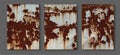 Vector rusted steel plate metal texture background, in A4 size for design