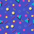 Vector 90s Style Seamless Pattern Background