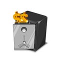 Vector Safe Box and Dollar Sign Icon.