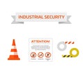 Vector safety first road sign Under Construction Sign Collection Royalty Free Stock Photo