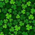 Vector Saint Patrick`s day seamless shamrock background