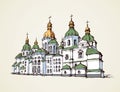 Vector Saint Sophia Cathedral in Kiev, Ukraine