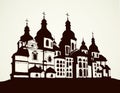 Vector Saint Sophia Cathedral in Kiev, Ukraine Royalty Free Stock Photo