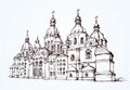 Vector Saint Sophia Cathedral in Kiev, Ukraine