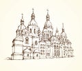 Vector Saint Sophia Cathedral in Kiev, Ukraine Royalty Free Stock Photo