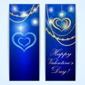 Vector Saint Valentine blue greeting card with