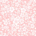 Vector sakura flower seamless pattern element. Elegant texture for backgrounds. Cherry blossom Royalty Free Stock Photo