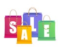 Vector sale labels like shopping bag Royalty Free Stock Photo