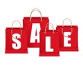 Vector sale labels like shopping bag Royalty Free Stock Photo