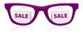 Vector sale sunglasses icon Royalty Free Stock Photo