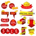 Vector Sale Tags ,Labels. Royalty Free Stock Photo