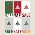 Vector Sale Tags labels: new year templates Royalty Free Stock Photo