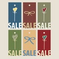 Vector Sale Tags labels: new year templates Royalty Free Stock Photo