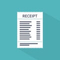 Vector sales receipt flat icon. Vector illustration