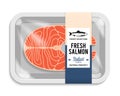 Vector salmon packaging illustration
