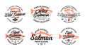 Vector salmon vintage logo