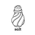 Vector salt shaker hand drawn illustration